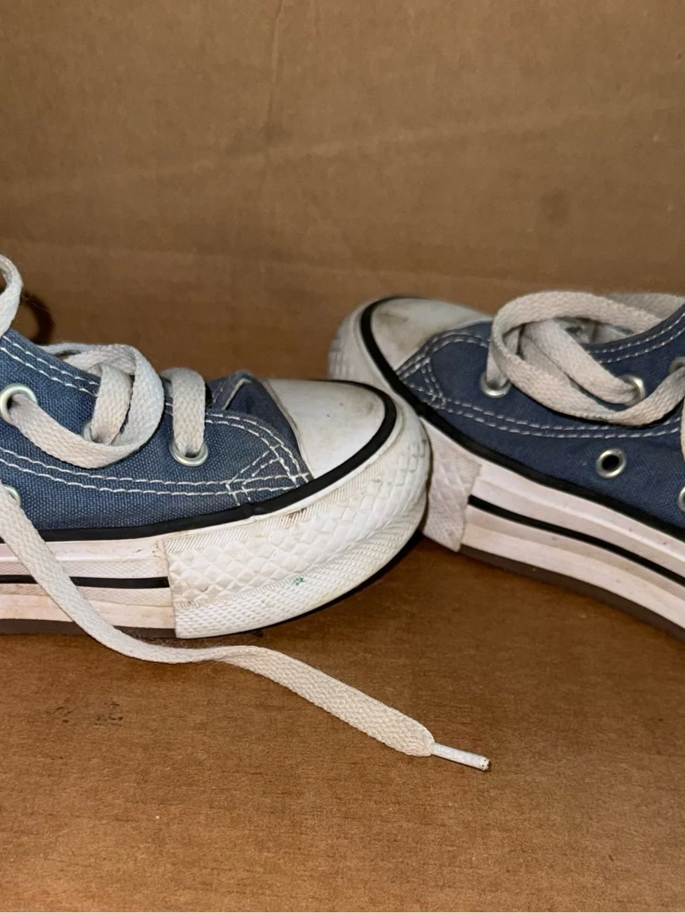 Converse High Top Sneakers in Dusty Blue and White Youth 13 G4